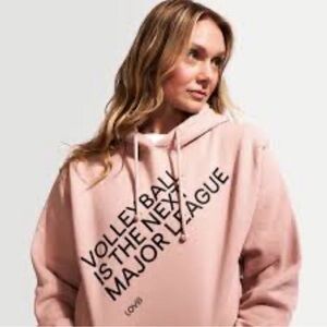 NWT LOVB Volleyball hoodie rose color - size small